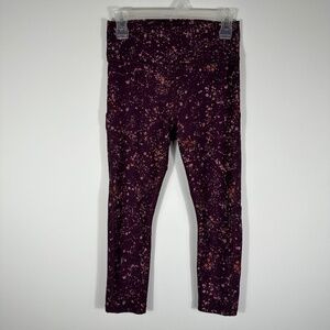 Athleta Leggings Womens Small Ultimate Stash Pocket Splat Capri Purple